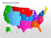 ZIP code zones in the USA